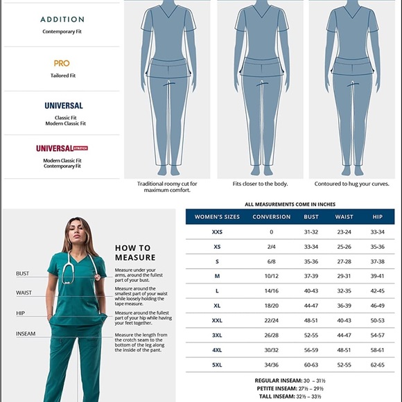Adar Addition Go-Basic Scrub Set - Slim V-Neck Scrub Top & Skinny Cargo - Picture 3 of 3